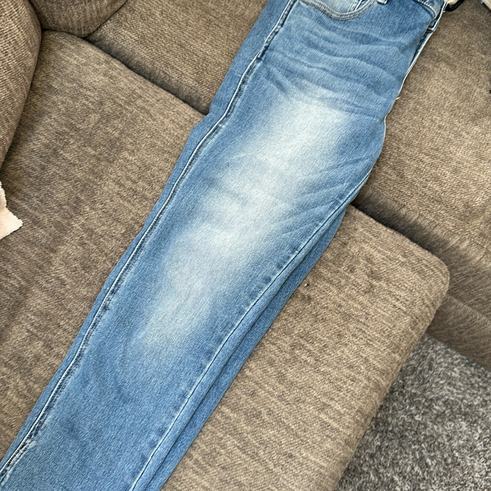 Risen cropped jeans